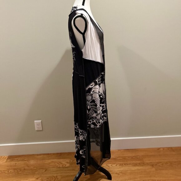 Styles Ever After Sleeveless Maxi Duster - Size S - Black/White/Grey - Picture 4 of 6